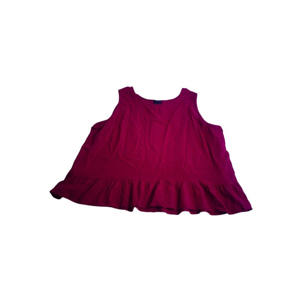 Coco + Carmen Hot Pick Magenta Ruffle Hem Sleeveless Top XXL NWT - Picture 6 of 11